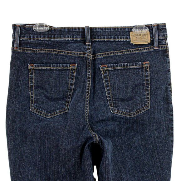 Levi’s Signature Jeans High Rise Boot Cut At Waist Blue Dark Wash 12 Long - Picture 4 of 6